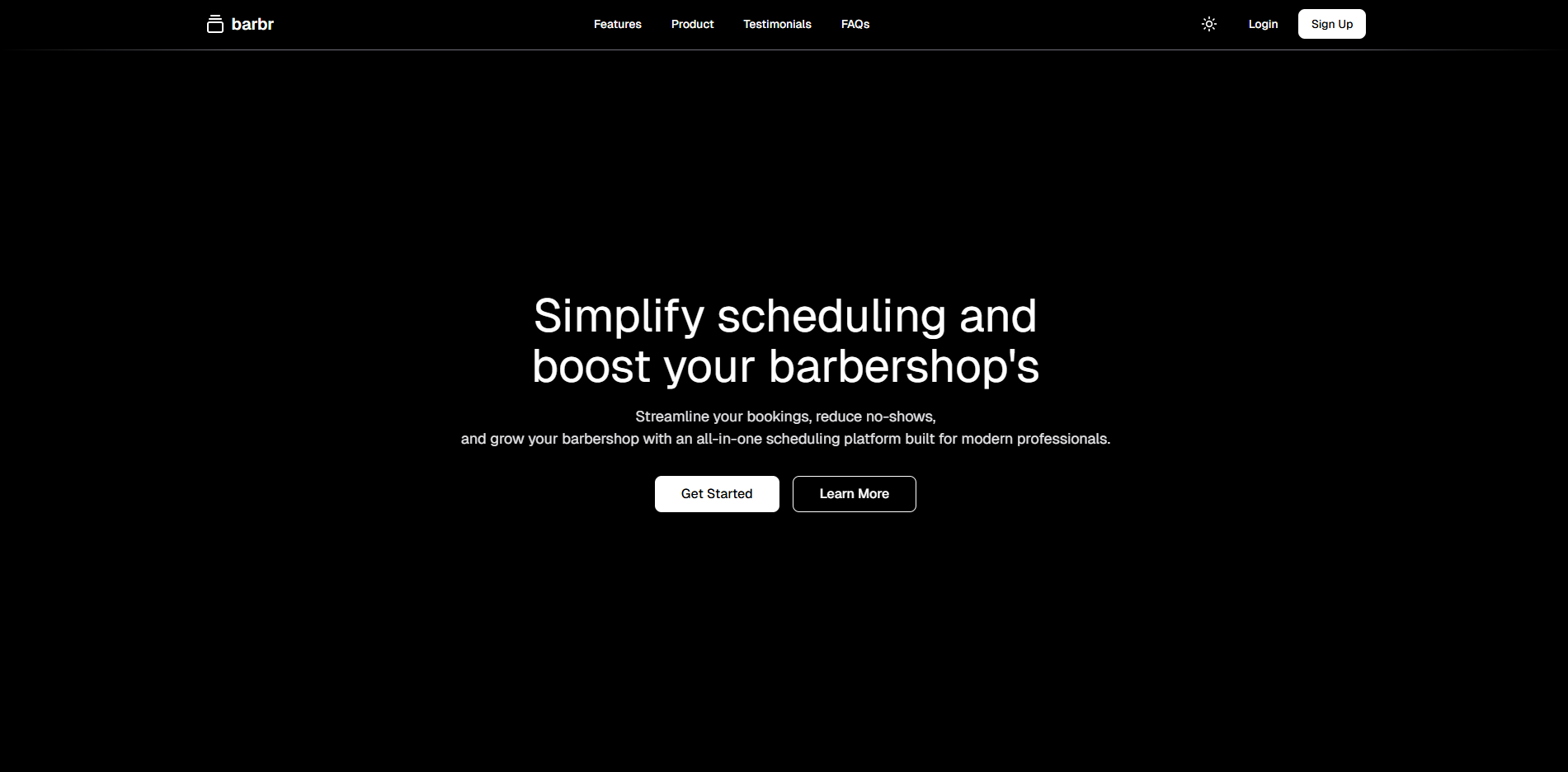 Barbr - Website Promocional